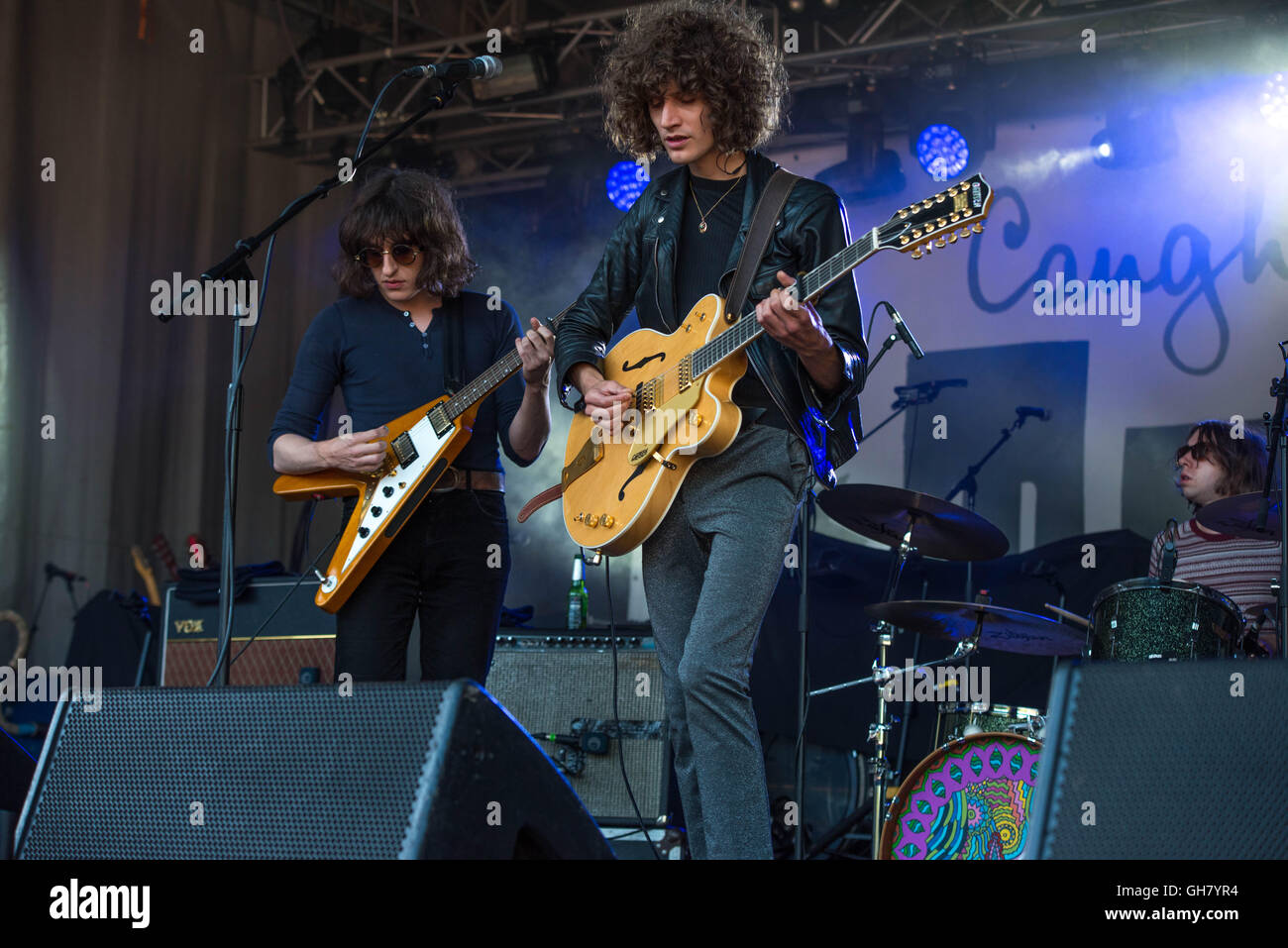 Londra, Regno Unito. 07 Ago, 2016. James Bagshaw & Adam Smith di templi eseguire durante il pescato dal fiume Tamigi festival a Fulham Palace il 7 agosto 2016 a Londra, Inghilterra Credito: Michael Jamison/Alamy Live News Foto Stock