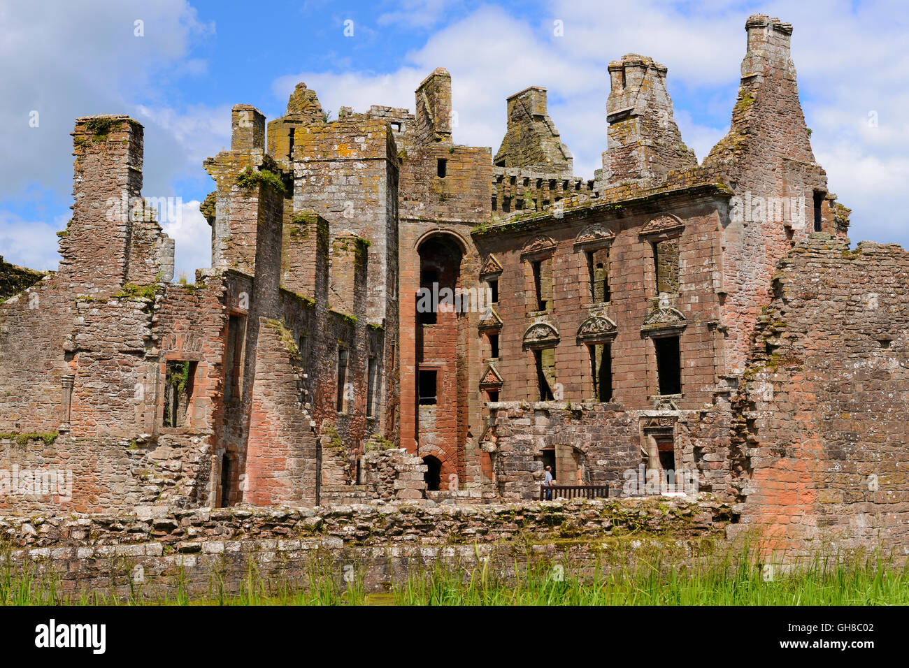 Caerlaverock Castle vicino a Dumfries, Dumfries & Galloway, Scozia Foto Stock