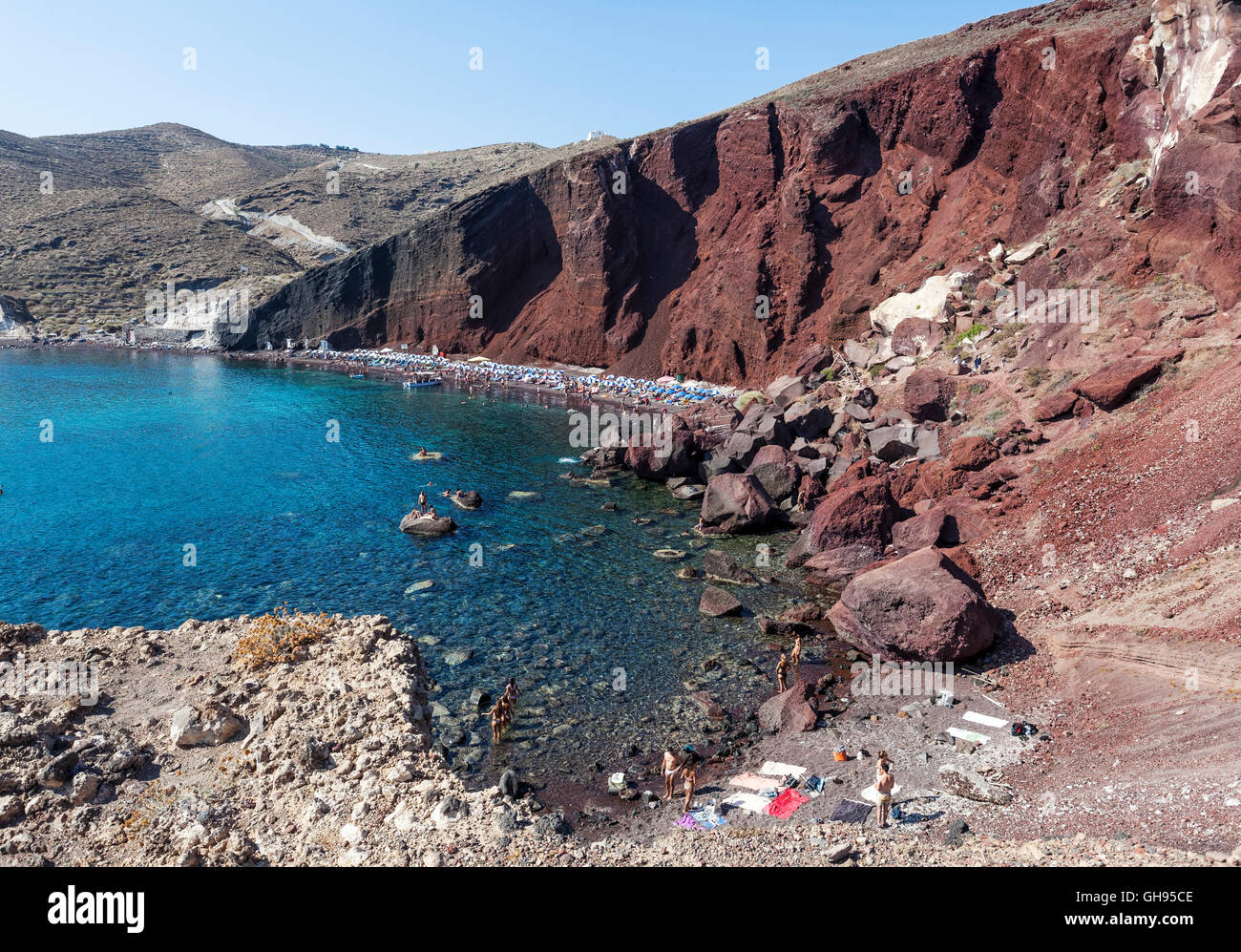 Red Beach, Santorini, Cicladi, isole greche, Grecia, Europa Foto Stock Red Beach, Santorini, Cicladi, isole greche, Grecia, Europa Foto Stock