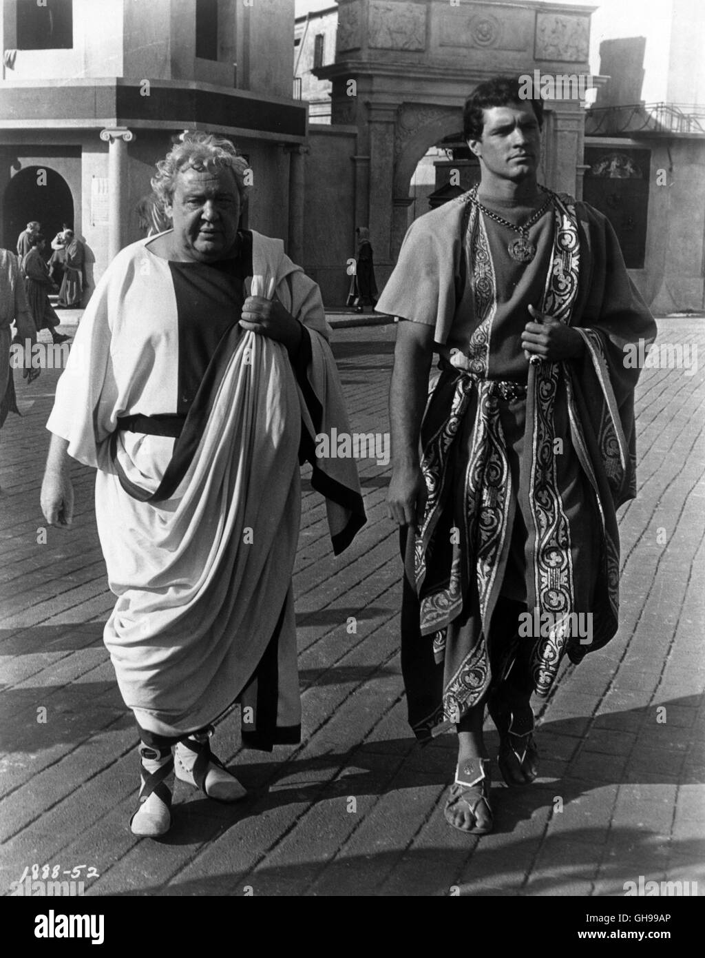 Spartaco / Spartacus USA 1960 / Stanley Kubrick Charles Laughton (Sempronius Graccus), John GAVIN (Julius Caesar) Regie: Stanley Kubrick aka. Spartaco Foto Stock