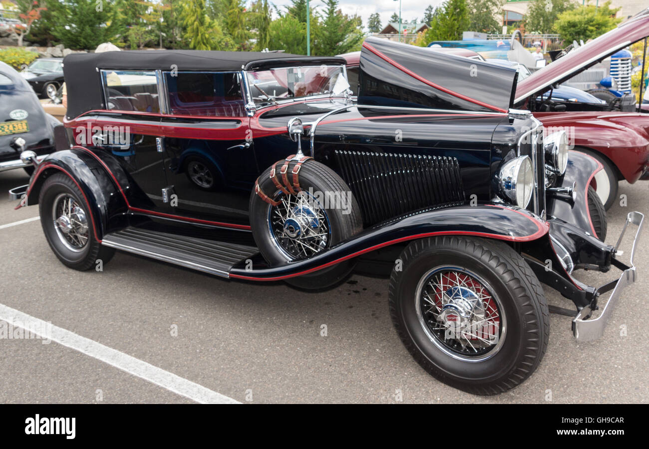 1931 Auburn presso un Classic Car Show, Gig Harbow, Washington. 6 agosto 2016 Foto Stock