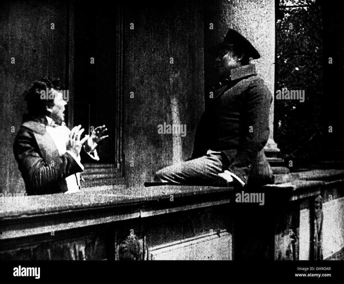 Szene mit Paul Wegener, rechts (Balduin) Regie: Hanns Heinz Ewers, Stellan Rye aka. Der Student von Prag Foto Stock