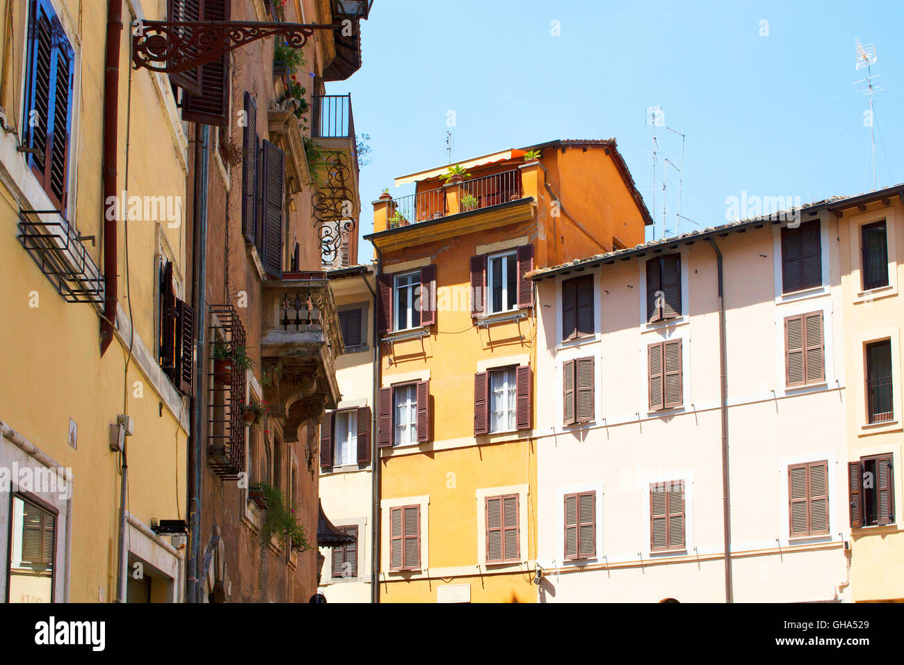 Case italiane a Roma Foto Stock