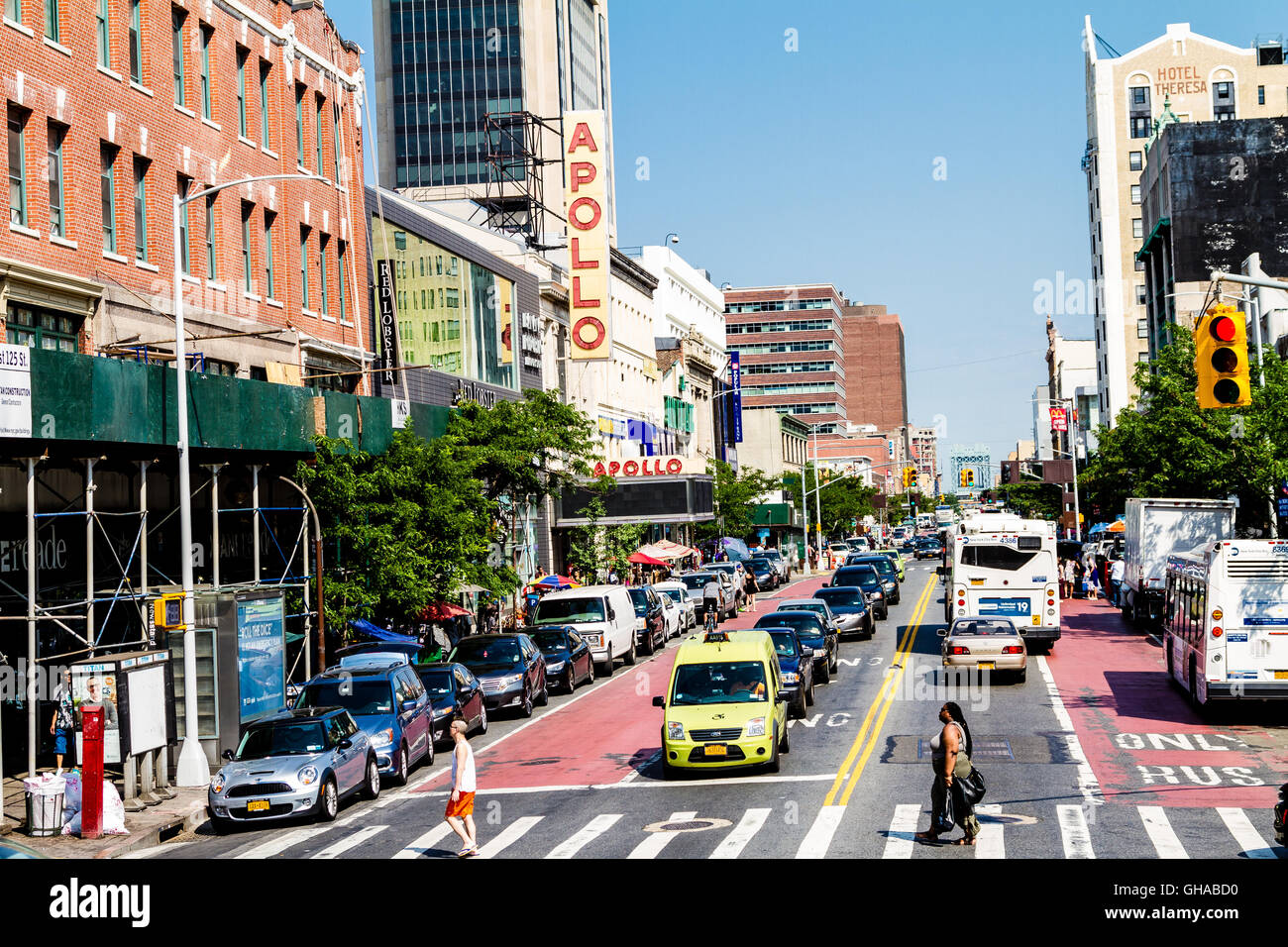 Il Teatro Apollo, Martin Luther King Boulevard. New York, Stati Uniti d'America Foto Stock