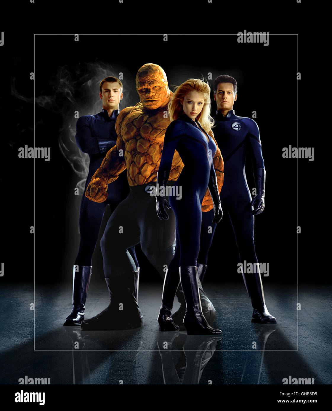 I FANTASTICI QUATTRO D/USA 2005 Tim Story I Fantastici Quattro: Johnny Storm (Chris Evans), Ben Grimm (MICHAEL CHIKLIS), Susan Storm (Jessica Alba), Reed Richards (Ioan Gruffudd) Regie: Tim Story Foto Stock