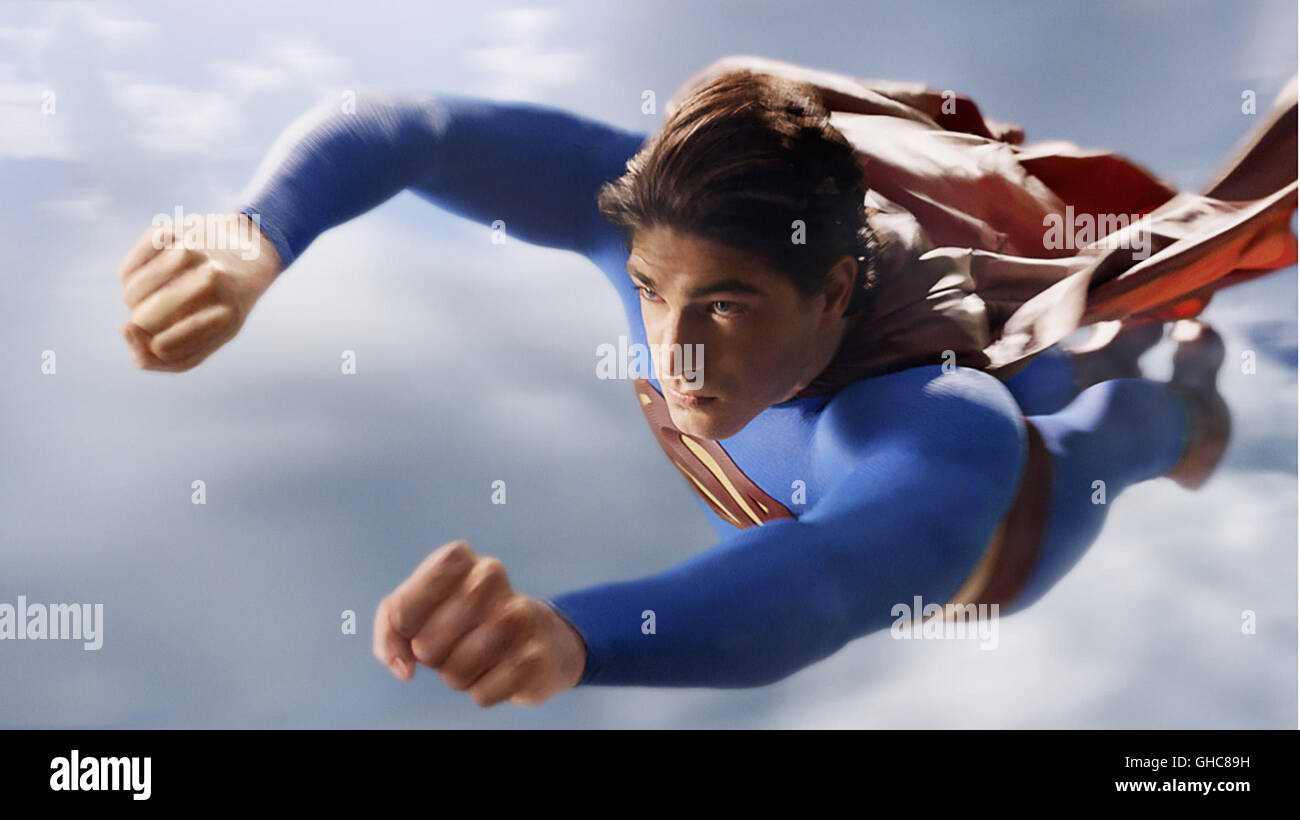 SUPERMAN RETURNS Australien/USA 2006 Bryan Singer Superman (Brandon Routh) battenti in azione Regie: Bryan Singer Foto Stock