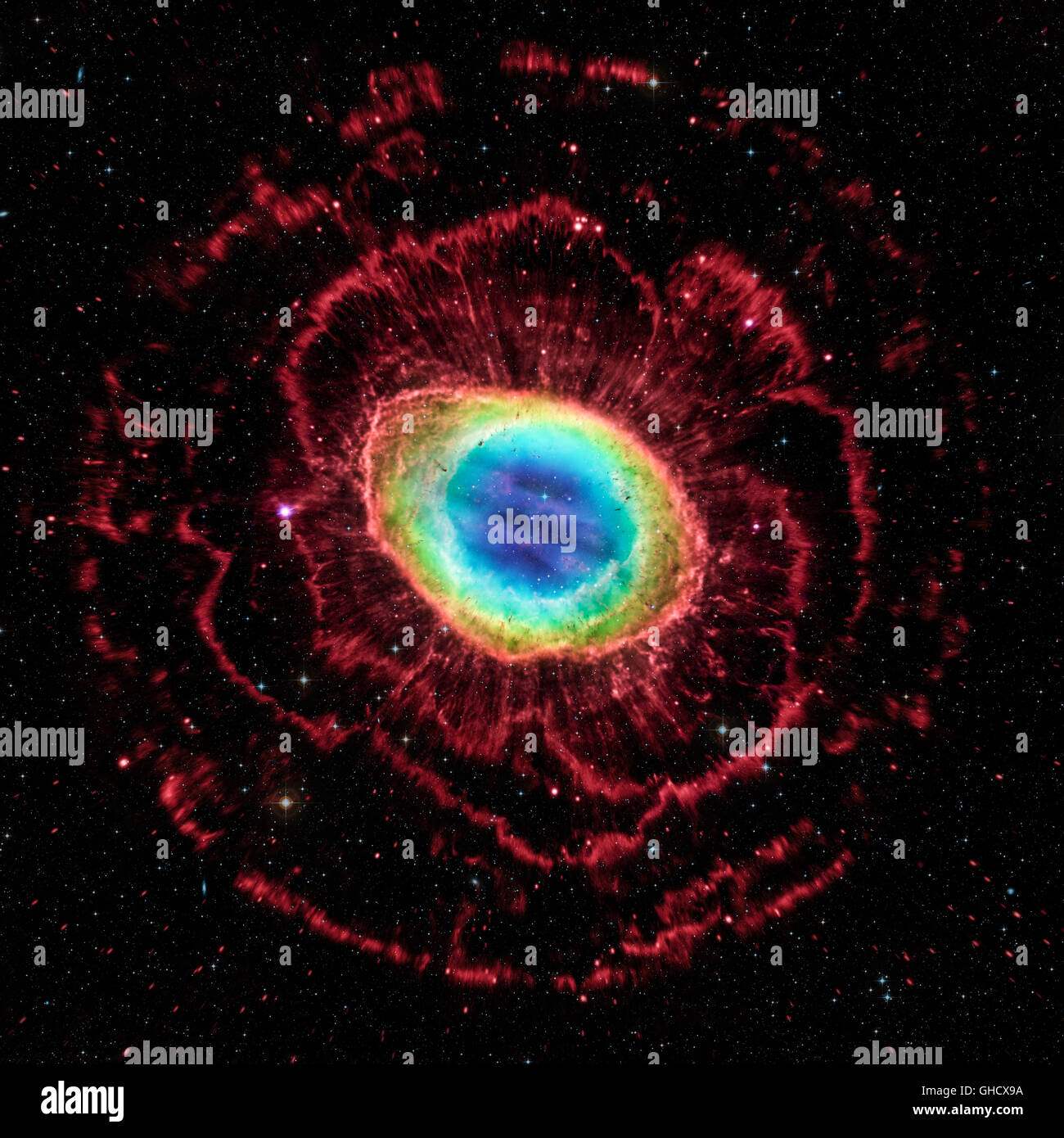 Colorfull stelle nebulosa nello spazio esterno. Foto Stock