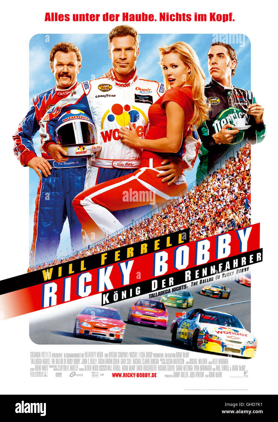 RICKY BOBBY - König der RENNFAHRER Talladega Nights: La ballata di Ricky Bobby USA 2006 Adam McKay Filmplakat Regie: Adam McKay aka. Talladega Nights: La ballata di Ricky Bobby Foto Stock