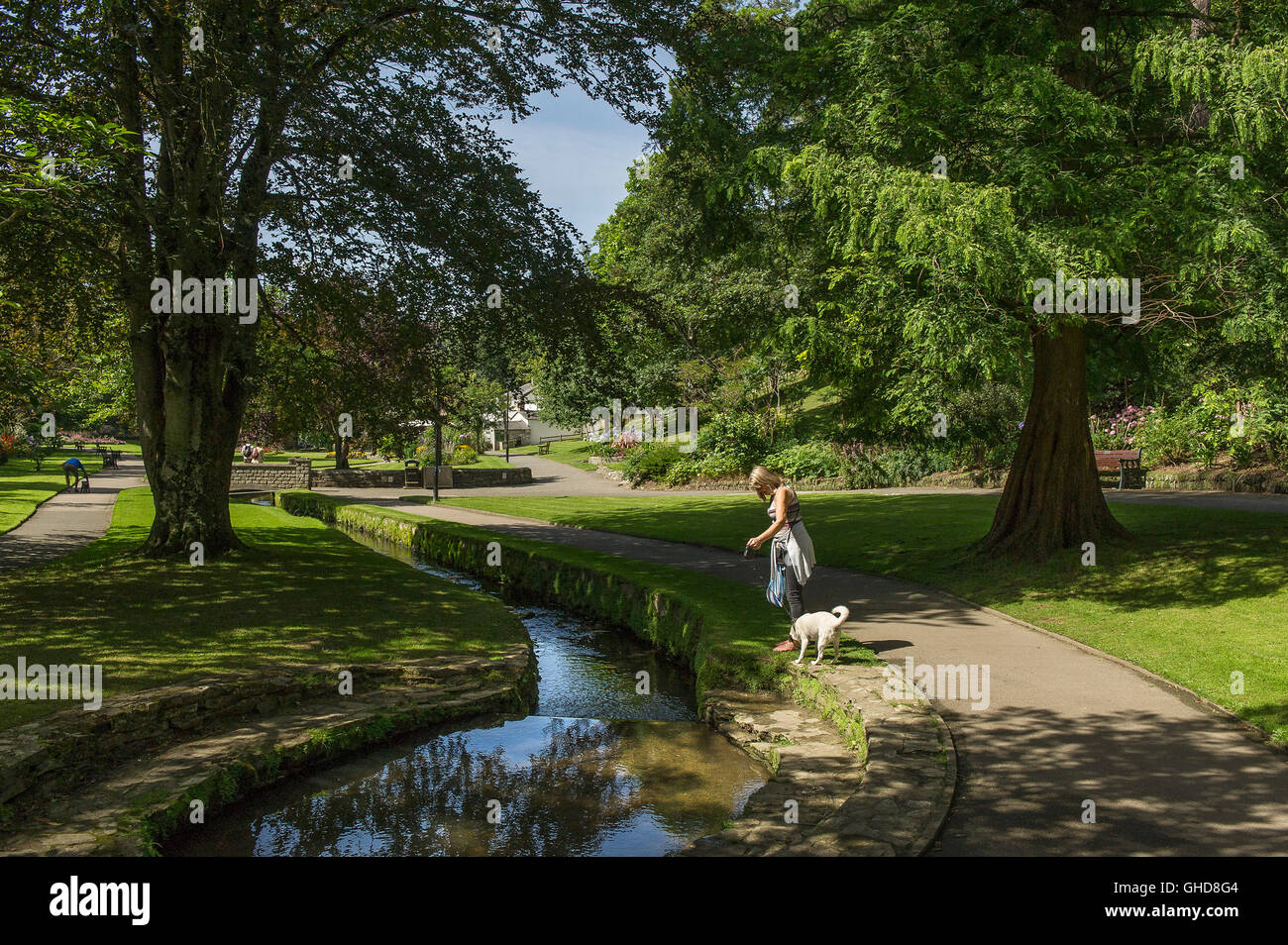 Trenance Gardens in Newquay, Cornwall. Foto Stock