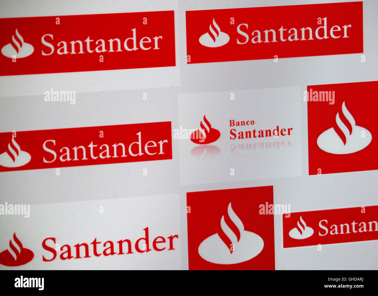 Loge der Marke 'Santander', Berlino. Foto Stock
