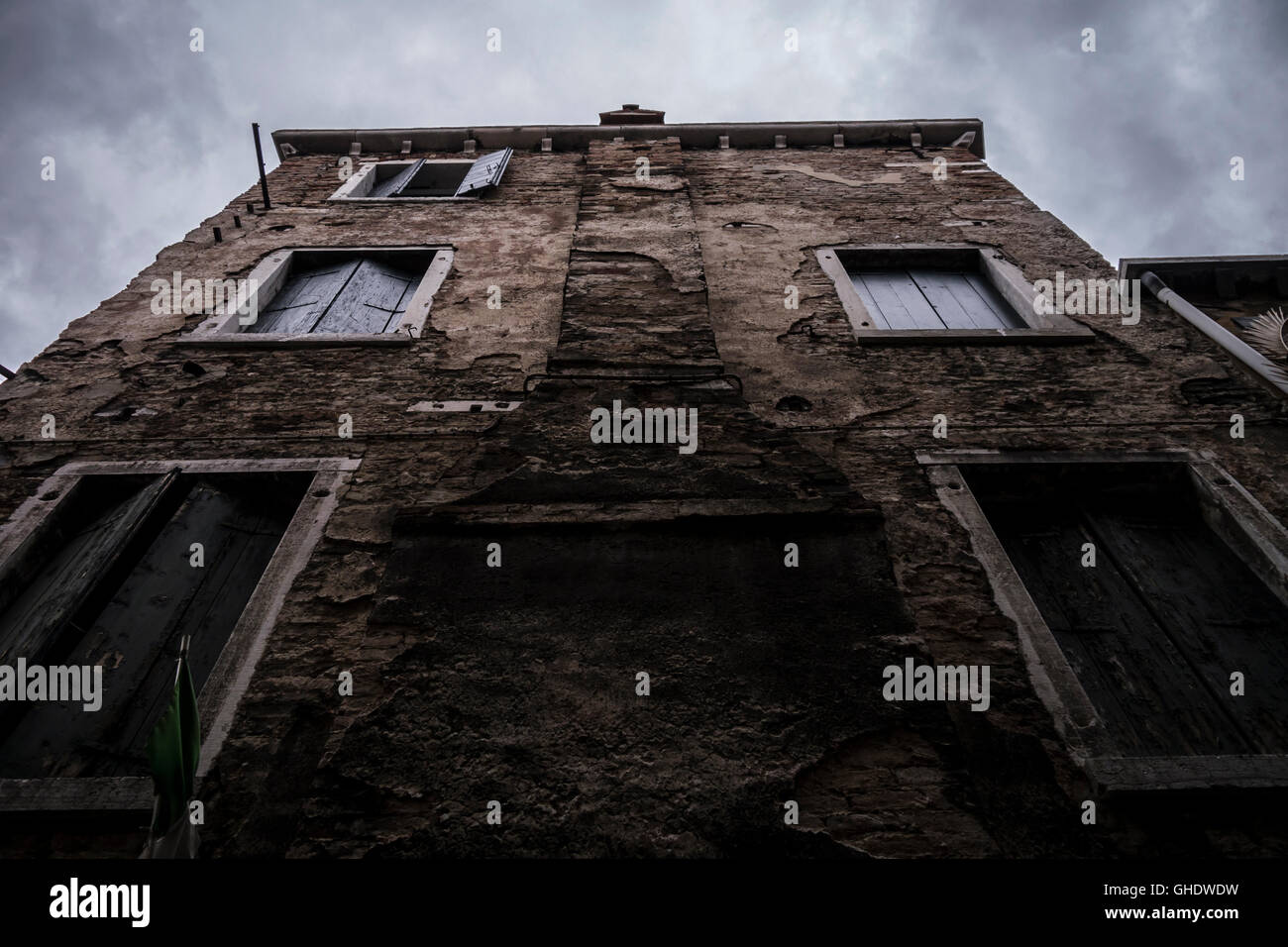 Vecchia casa spaventosa Foto Stock