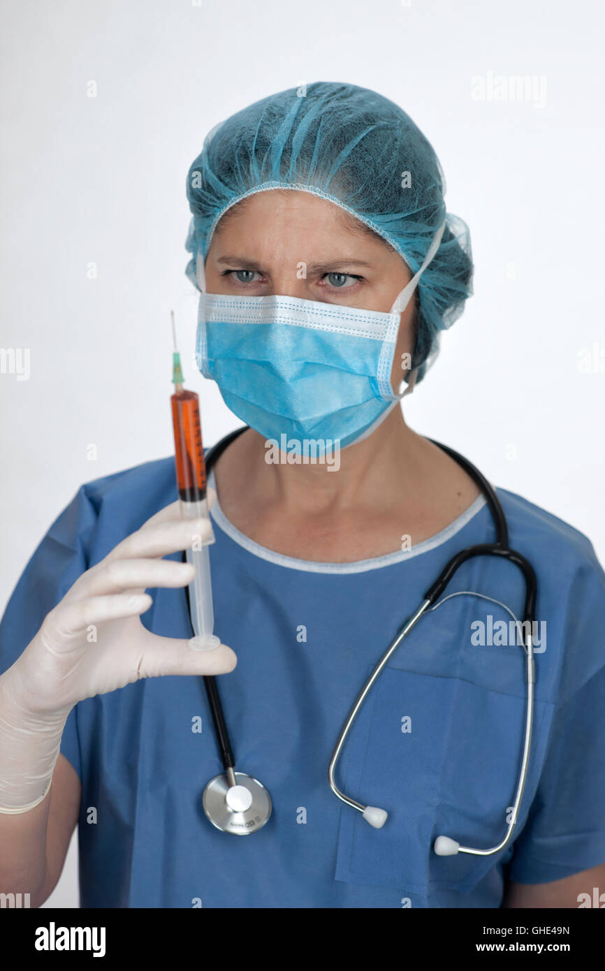 Ospedale teatro operativo infermiere Foto Stock