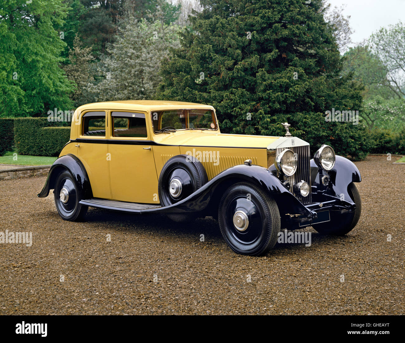 1933 Rolls Royce Phantom II Continental 4 porte berlina 7 6 litri 6 cilindri in linea motore Paese d'origine Regno Unito Foto Stock