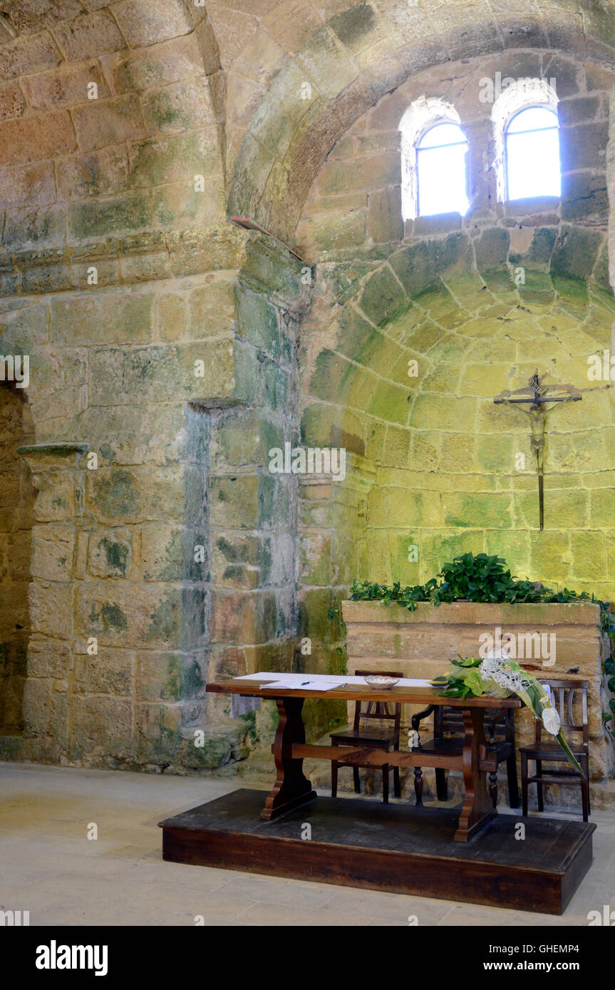 San Giovanni di Sinis chiesa, Sinis, Cabras, Distretto di Oristano, Sardegna, Italia, Europa Foto Stock
