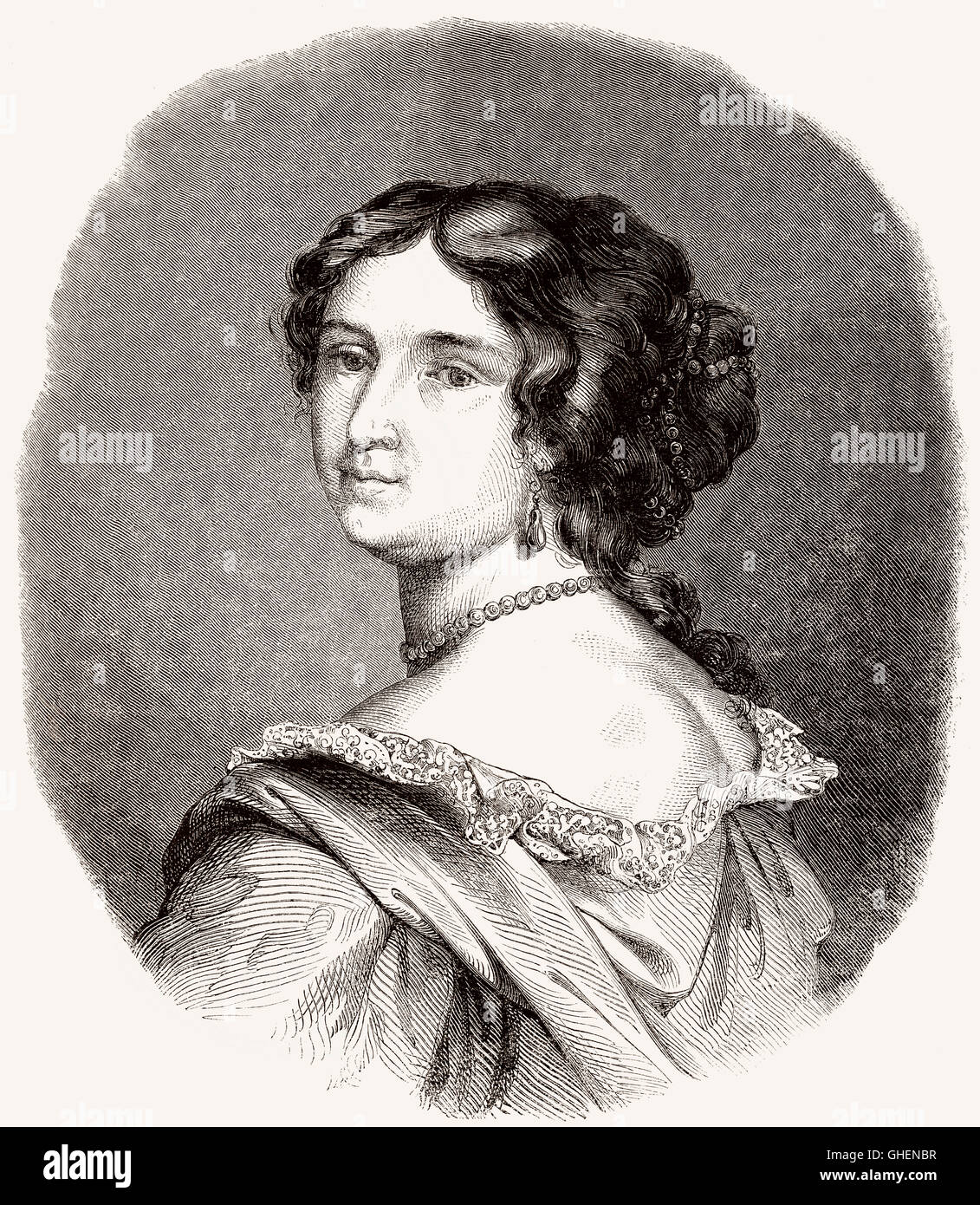 Françoise d'Aubigné, Marquise de Maintenon, o Madame de Maintenon, 1635-1719, la seconda moglie di Re Luigi XIV di Francia Foto Stock