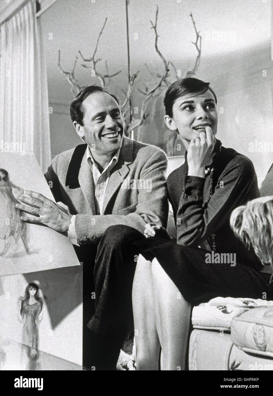 MEL FERRER e Audrey Hepburn, ca. 1961. Foto Stock