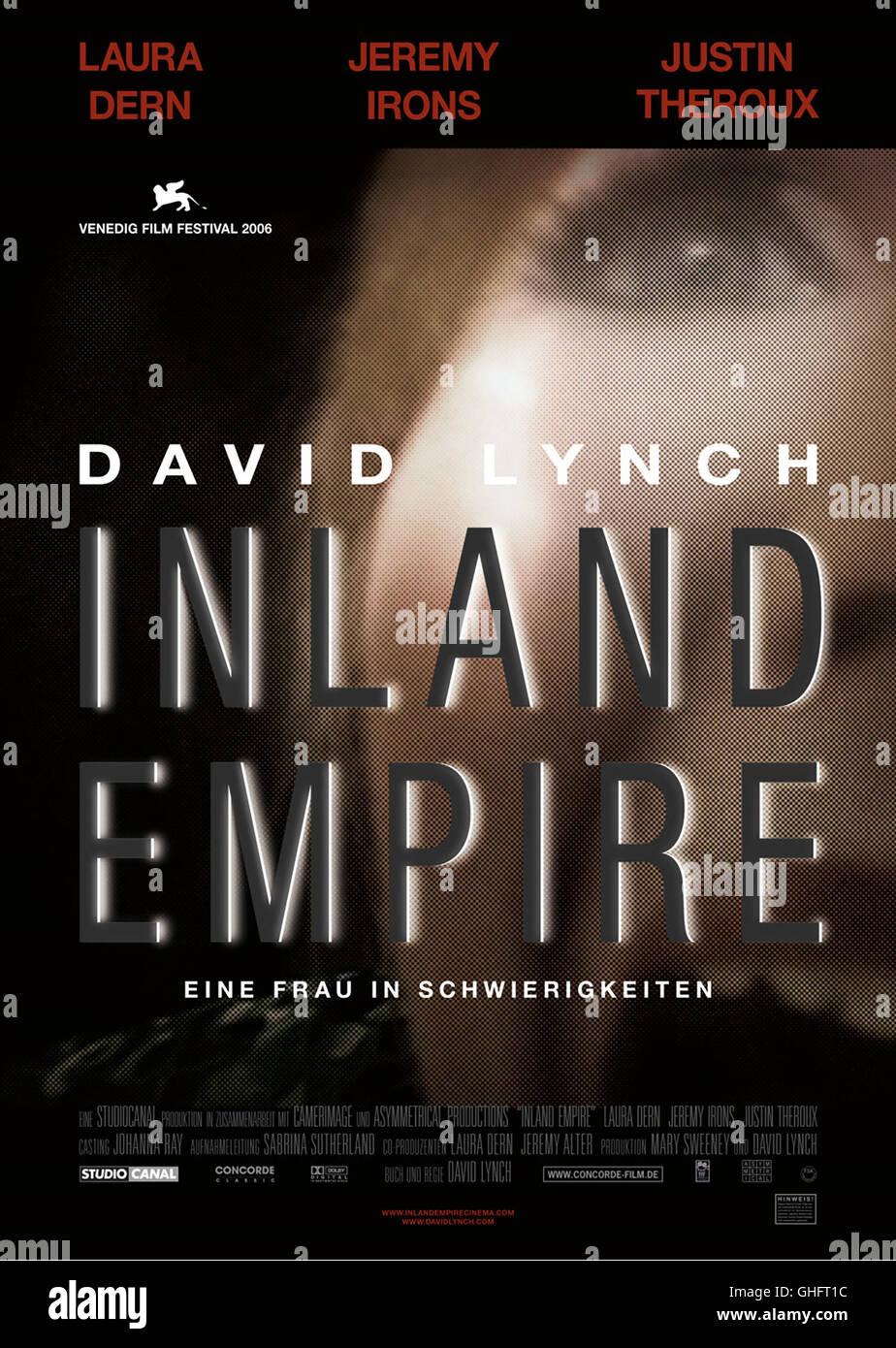 Inland Empire / Filmplakat Regie: David Lynch aka. Inland Empire Foto Stock