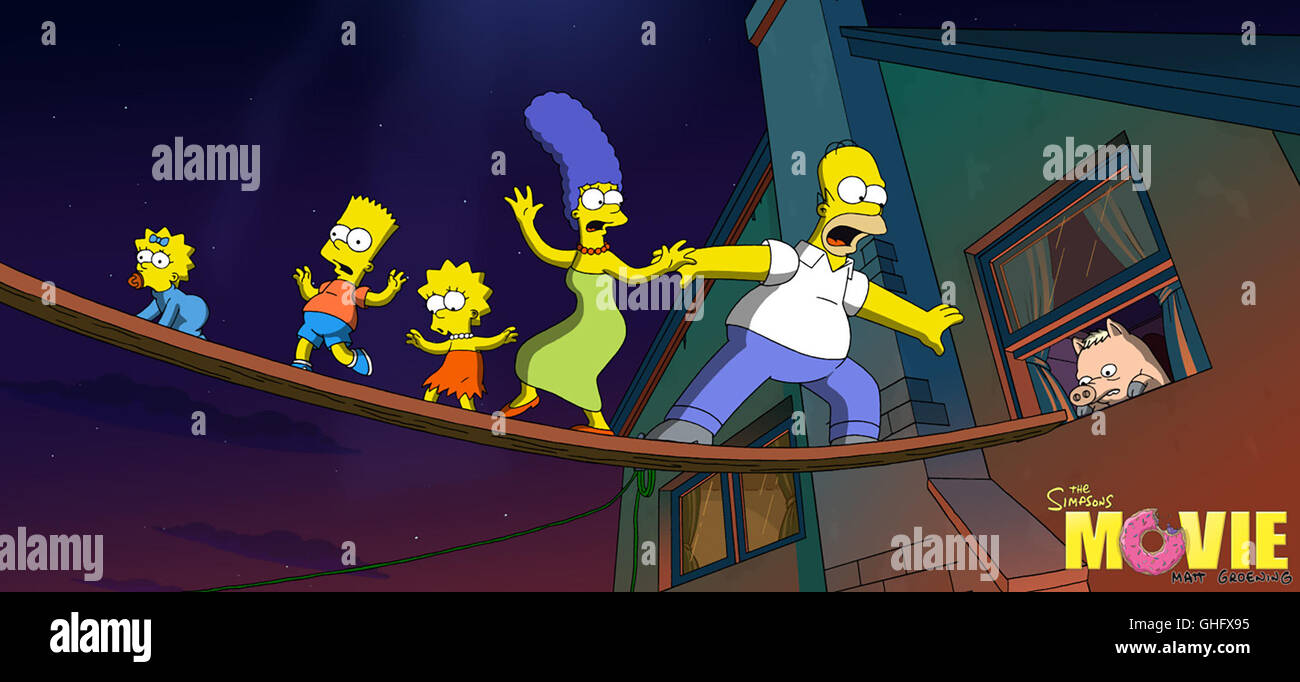 Die Simpsons Der Film / Maggie, Bart, Lisa, Marge e Homer Simpson