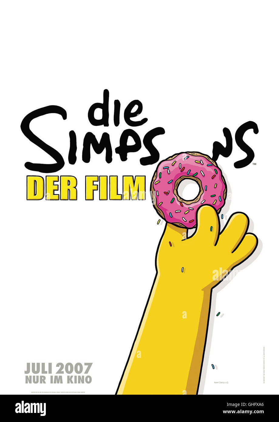 Die Simpsons - Der Film / Filmplakat Regie: David Silverman aka. I Simpson - Il film Foto Stock