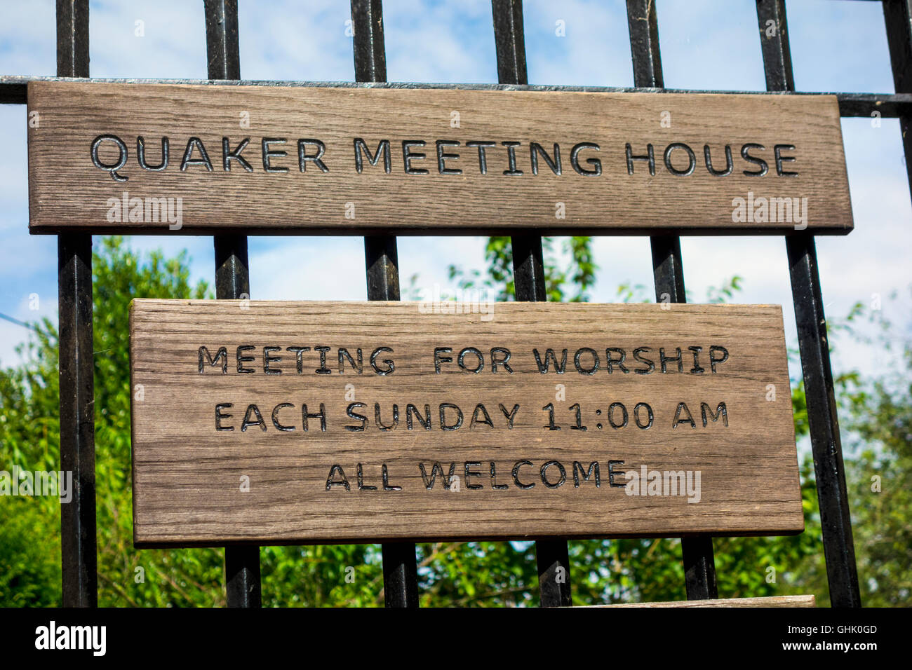 Quaker meeting house Foto Stock