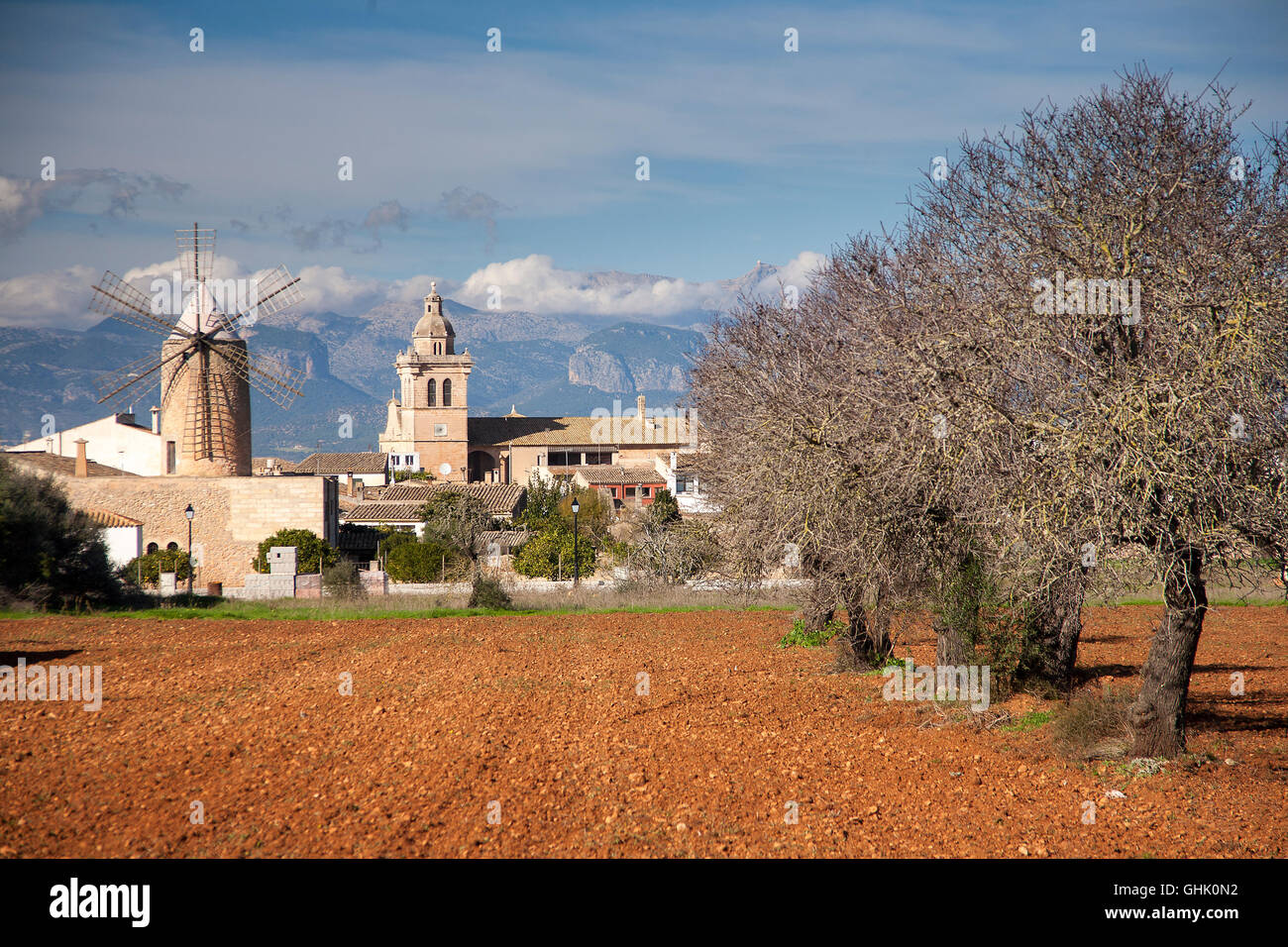 Il mulino a vento di Maiorca Isole Baleari Spagna Foto Stock