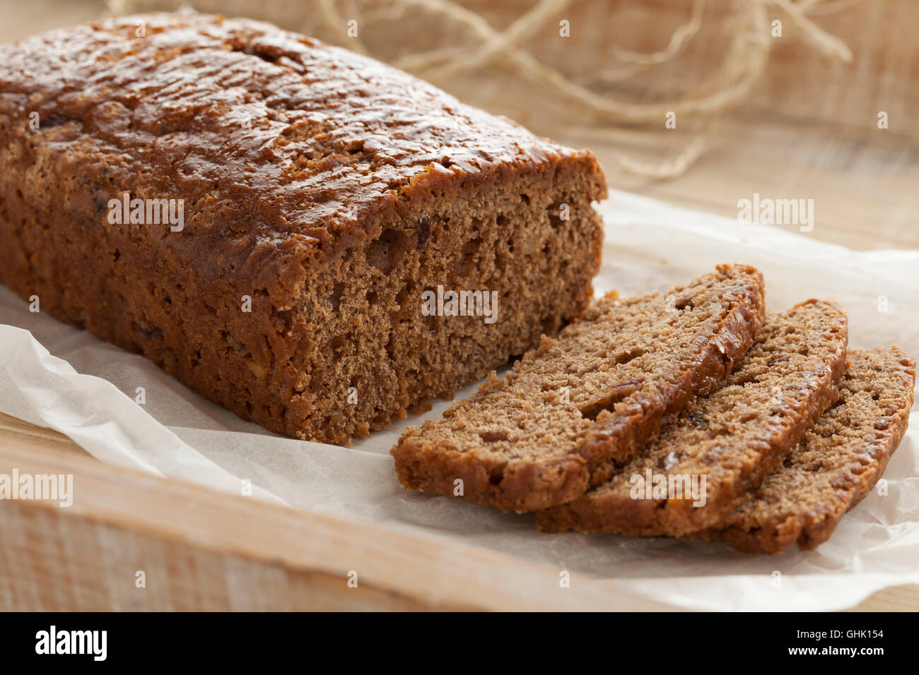 Tradizionali fatti in casa torta di pan di zenzero Foto Stock
