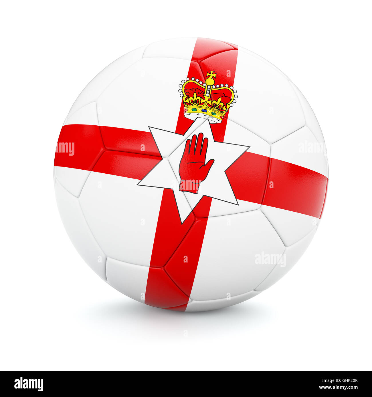 Soccer Football sfera con l'Irlanda del Nord bandiera Foto Stock