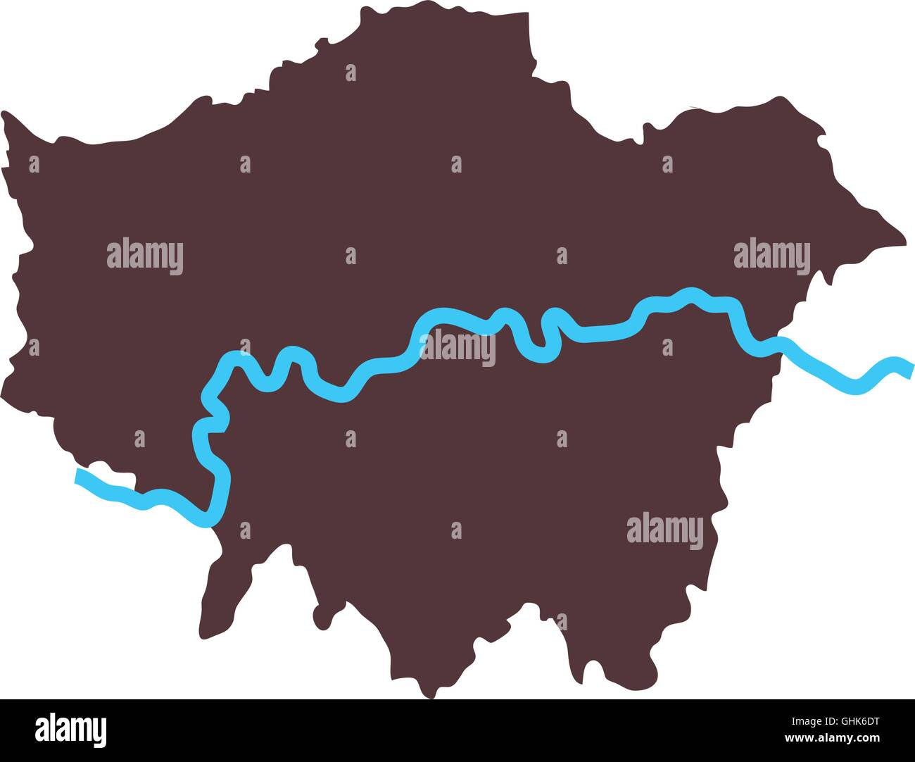 Mappa London city icona grafica vettoriale Illustrazione Vettoriale