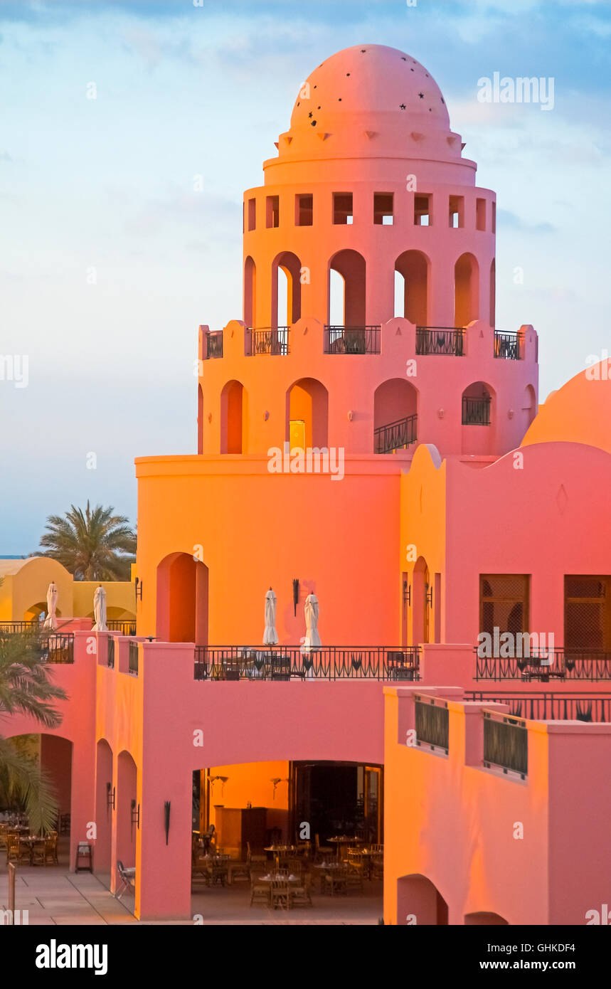 Edificio di fantasia fotografato nel Sinai, Egitto Foto Stock