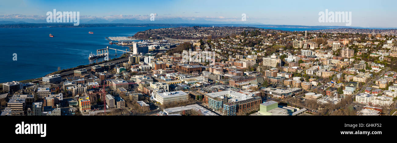 Seattle, Elliott Bay e la porta Foto Stock