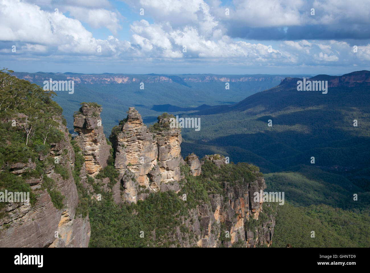 Le tre sorelle Katoomba Blue Mountains NSW Australia Foto Stock