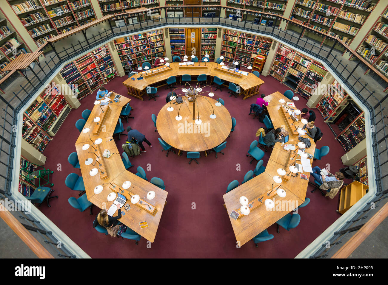 A cupola sala lettura, Maughan biblioteca, King's College London, London, Regno Unito Foto Stock