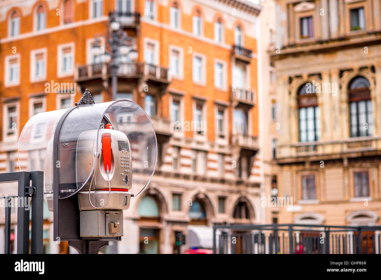 Città italiana box di chiamata Foto Stock