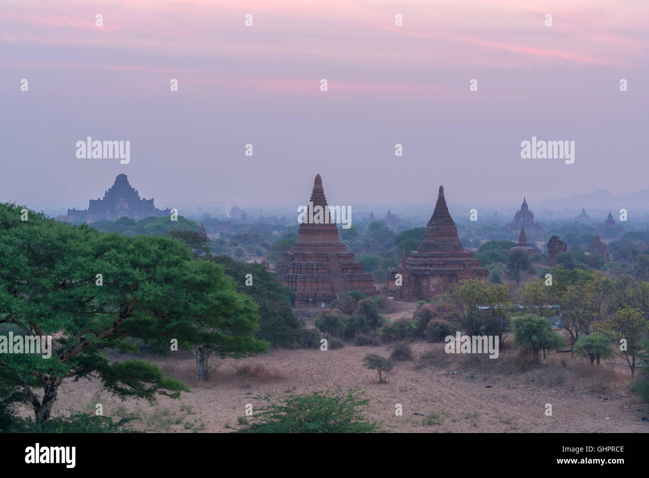 Pagoda di Old Bagan,Myanmar Foto Stock