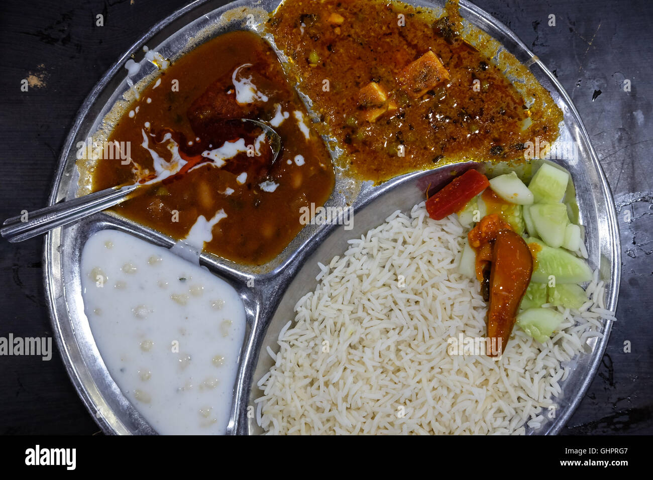 Thali indiano Foto Stock