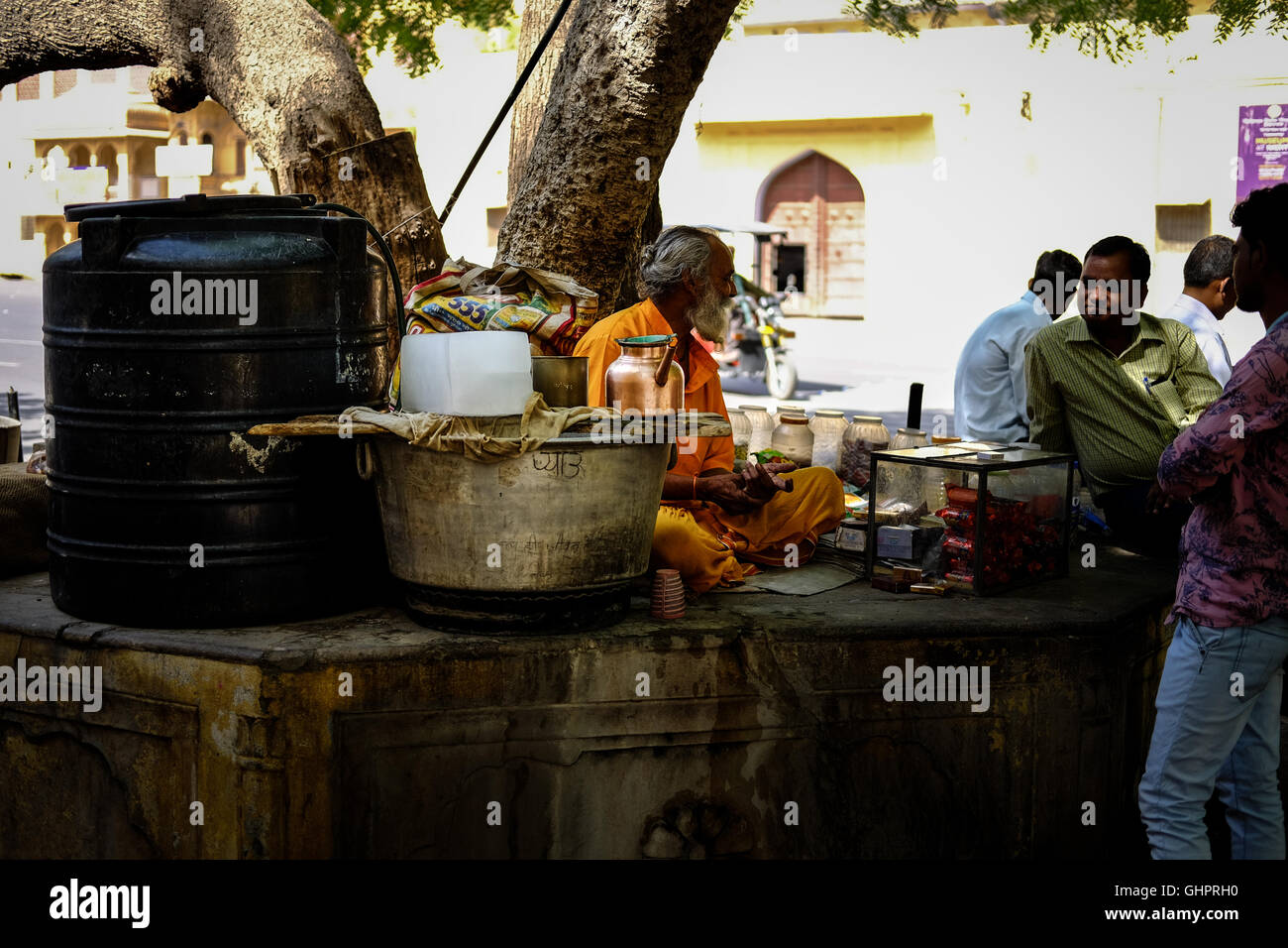 Sadhu indiano Foto Stock