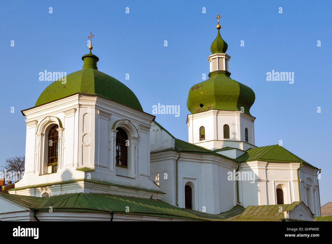 La Chiesa di San Nicola Prytysk situato sullo storico quartiere di Podol a Kiev in Ucraina. Foto Stock