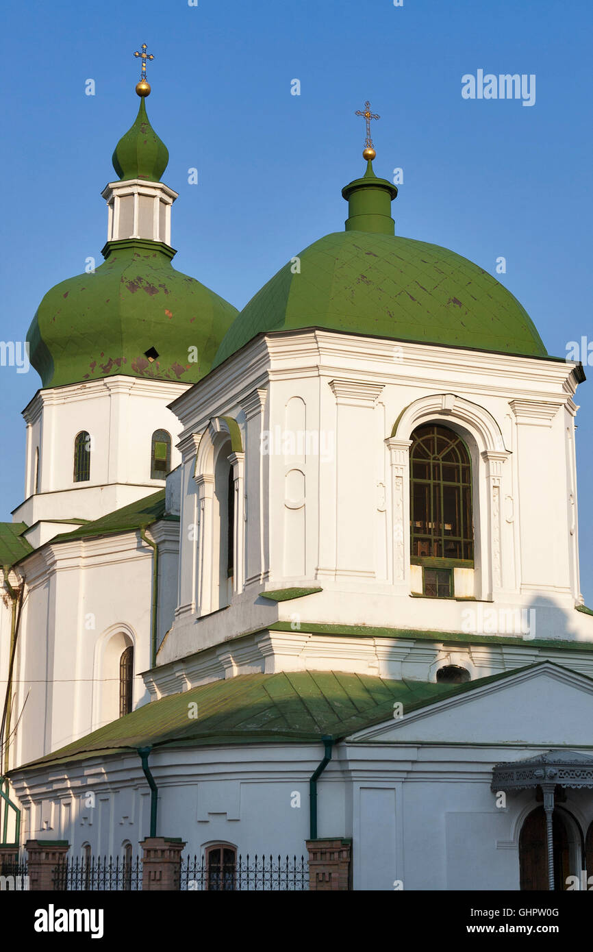 La Chiesa di San Nicola Prytysk situato sullo storico quartiere di Podol a Kiev in Ucraina. Foto Stock