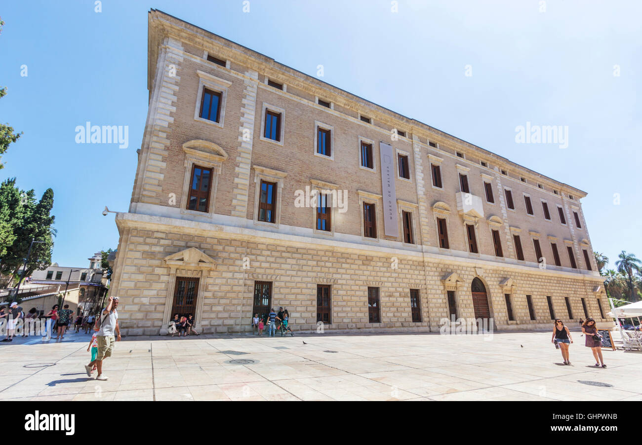 El Museo de Málaga, El Palacio de la Aduana, Malaga. Il Museo di Malaga, Palazzo della Dogana, Malaga, Costa del Sol, Spagna. Foto Stock