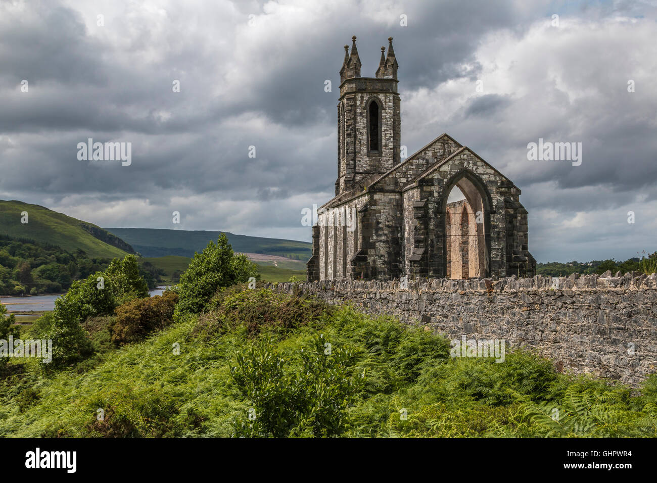 Chiesa Dunlewey Donegal Irlanda Foto Stock