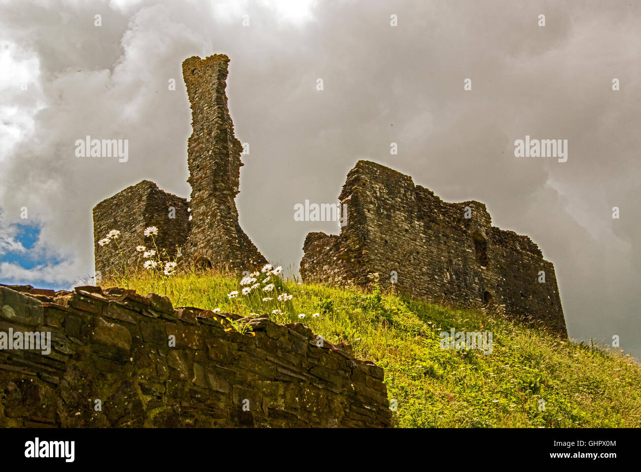 Okehampton Castle, Devon. Regno Unito. (Inglese) del patrimonio Foto Stock