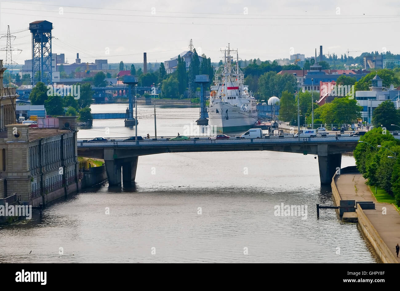 Aerial view on museum of World Ocean. Kaliningrad Foto Stock