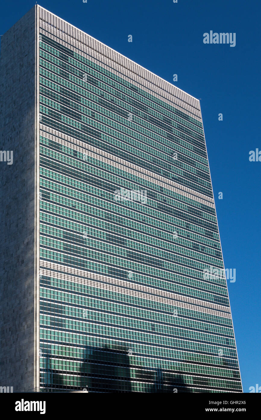 Sede centrale delle Nazioni Unite Building di New York City Foto Stock