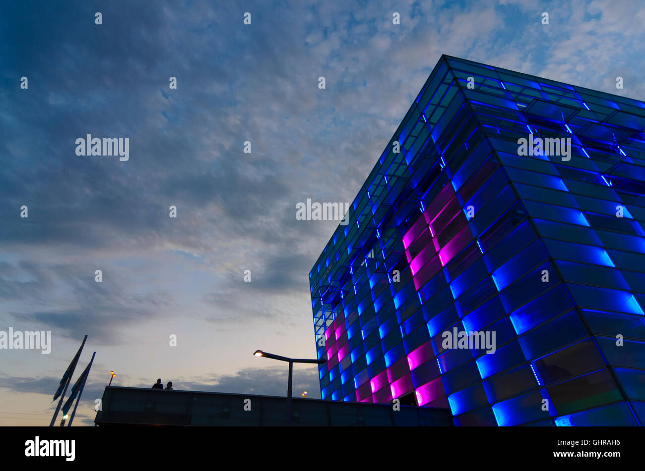 Linz: Centro Ars Electronica, Austria, Oberösterreich, Austria superiore, Zentralraum Foto Stock