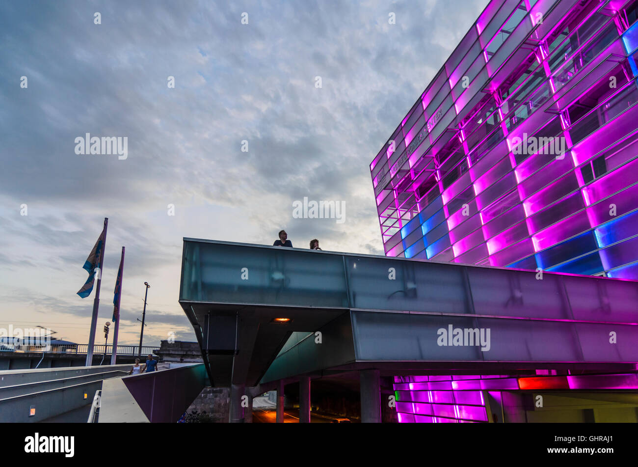 Linz: Centro Ars Electronica, Austria, Oberösterreich, Austria superiore, Zentralraum Foto Stock