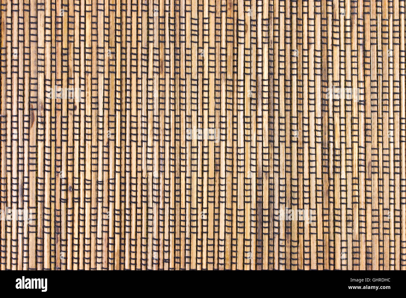 Il beige naturale di bambù texture mat Foto Stock