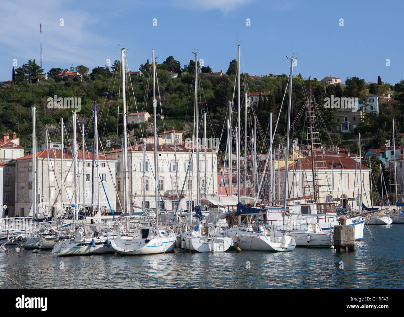 Porto a Pirano,Slovenia. Foto Stock