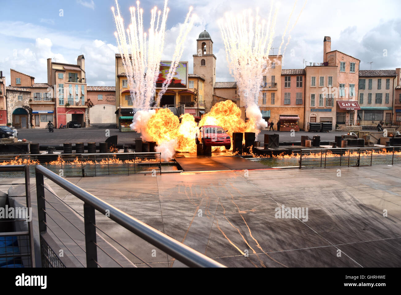Orlando in Florida - Marzo 27th, 2016: ultima performance di stunt car show in Orlando Florida il 27 marzo 2016 Foto Stock