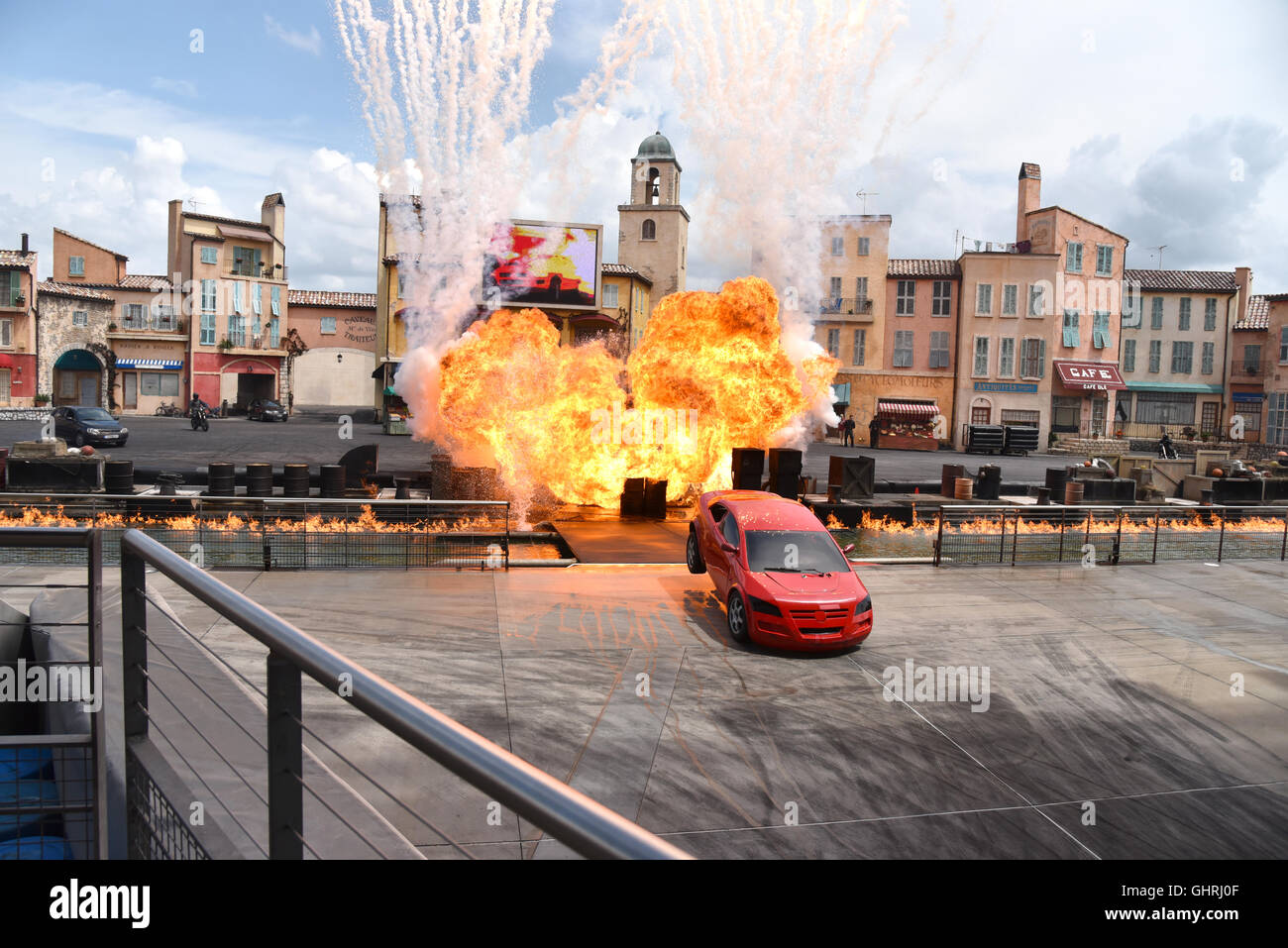 Orlando in Florida - Marzo 27th, 2016: ultima performance di stunt car show in Orlando Florida il 27 marzo 2016 Foto Stock