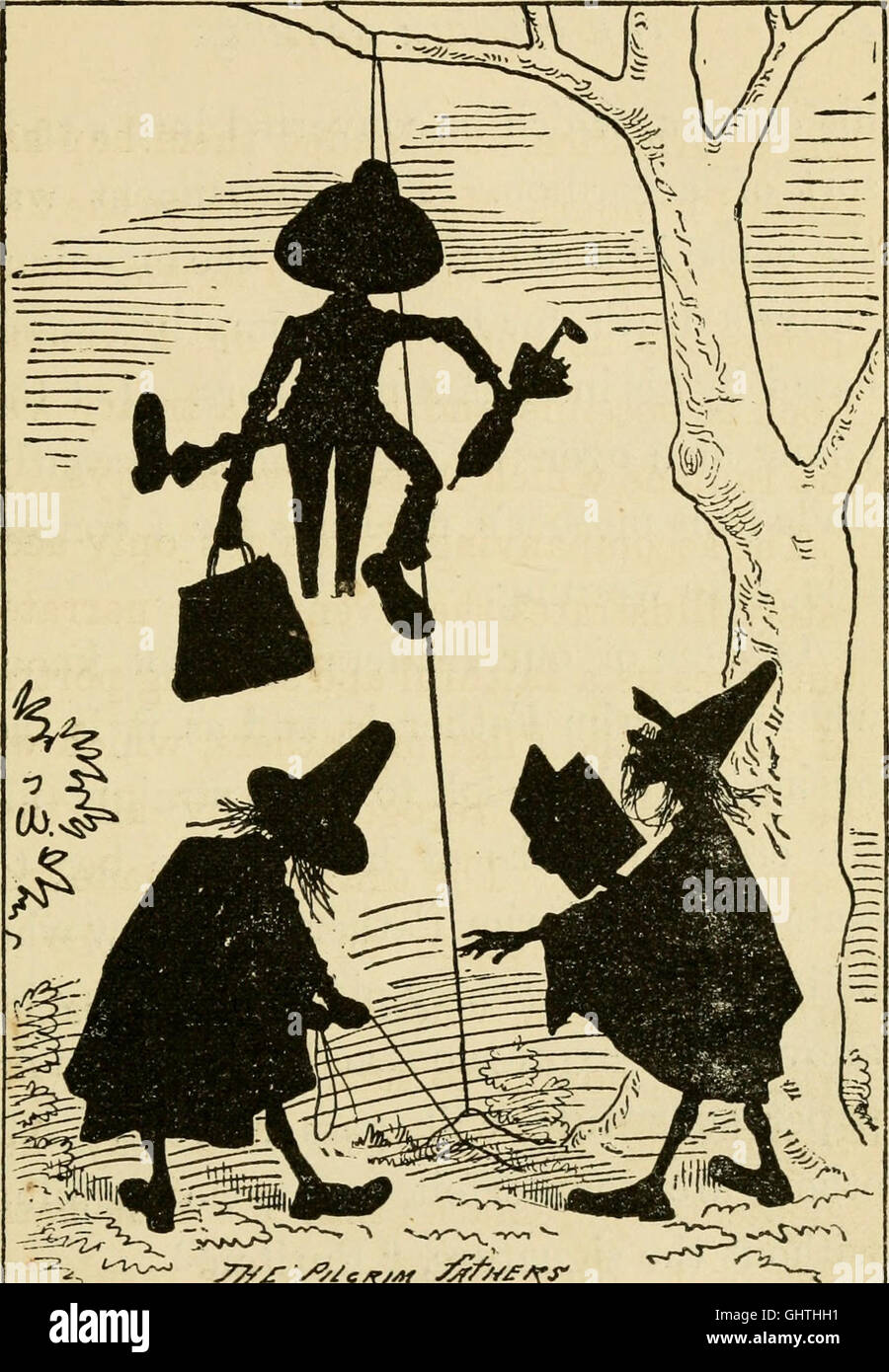 Un fumetto la storia degli Stati Uniti (1880) Foto Stock